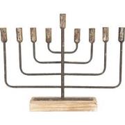 Clayre & Eef Kandelaar  59x11x48 cm Goudkleurig Ijzer Hout Rechthoek K...