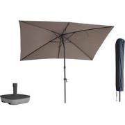 Kopu® Sevilla Parasol Rechthoek 200x300 cm met Hoes en voet - Balkonpa...