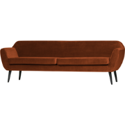 Woood Rocco 3-Zitsbank - Velvet - Roest - 75x230x82