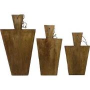 HSM Collection-Snijplank Met Handvat S/3-40x22x2/34x17x2/29x17x2-Natur...