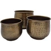 Plantenpot - Set van 3 - Antiek Goud