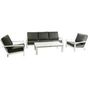 Lincoln Sofa Loungeset Wit/Mosgroen