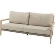 Julia 3-zits lounge bank brushed teak incl. 4 kussens 4SO