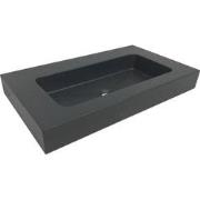Composiet wastafel Cuadro 80,5x45,5 cm Egaal Antraciet RAL7016