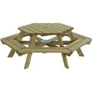 Picknicktafel zeshoek