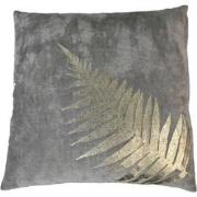 HSM Collection-Sierkussen Met Print-45x45-Licht Grijs/Goud-Stof