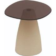 Brix - Salontafel Mylon - Beige - Glas - 50 cm