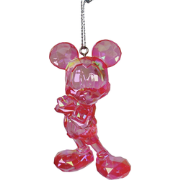 Ornament acryl mickey l8cm roze