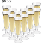 OTIX Kunststof Champagne Glazen - Herbruikbaar - 96 stuks - 150ml - Tr...