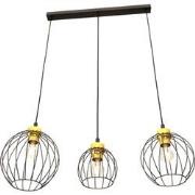 industriële hanglamp Palmieri Zwart 3-lichts