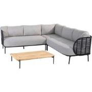 4 Sesaons Outdoor Fabrice loungeset 4 delig - Yoga loungetafel 120 x 7...