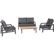 Taste by 4 Seasons Ravenna Bank stoel loungeset 4-delig - antraciet