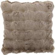 J-Line - Kussen Wave Polyester Taupe - 45x45x18cm