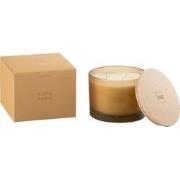J-Line - Geurkaars Accords Essentiels Santal Satiné-28h - 11.5x11.5x10...