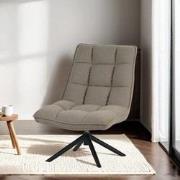 Draaifauteuil Yuki Taupe Bouclé 360° Draaibaar