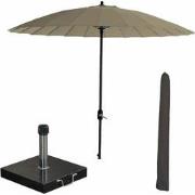 Garden Impressions Manilla stokparasol Ø250 cm - taupe incl 40 kg Cosm...