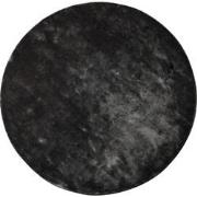 PTMD Flavia Black Viscose Handwoven Carpet Round L