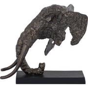 PTMD Iriss Brass Casted Alu Elephant Statue Black Base