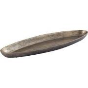 PTMD Yaren Gold Alu Oval Bowl With Border Small