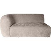 PTMD Lujo Sofa White Fiore Fabric 2 Seater Arm Left