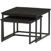 Black Cuba vierkante salontafel set van 2 Medium