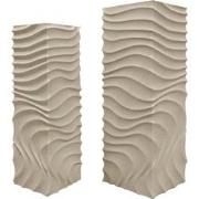 PTMD Isaiah Cream Mdf Pedestal Wavy Design SV2