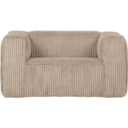 WOOOD Bean Fauteuil - Grove Ribstof - Travertin - 74x146x98