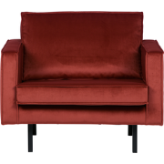 BePureHome Rodeo Fauteuil - Velvet - Chestnut - 85x105x86