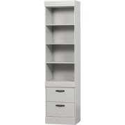 WOOOD Bold Boekenkast - Grenen - Wit Mist - 215x54x43