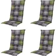 Madison -  Tuinstoelkussen Hoge Rug Patchy olive - Ca. 123x50 cm - Set...