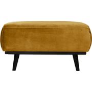 BePureHome Statement Hocker - Fluweel Honinggeel - 40x80x55