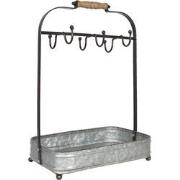 Clayre & Eef Mokkenrek  32x20x44 cm Grijs Ijzer Mokkenboom