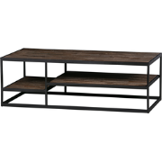 WOOOD Vic Salontafel - Hout/Metaal - Teak/Zwart - 40x120x60