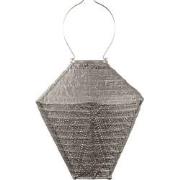 Lumiz Solar Buitenlampion - Ikat Diamond - 28 cm - Taupe