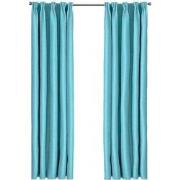 Larson - Luxe effen blackout gordijn - met haken - 3m x 2.5m - Turquoi...