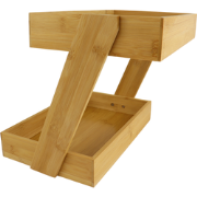 OTIX Serveertoren - Etagere - Bamboe - 2 Laags Hout - 31.5x22.5x26cm -...