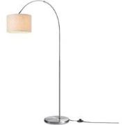 Moderne Boog Vloerlamp Duke - Geborsteld staal - 98/30/180cm - staande...