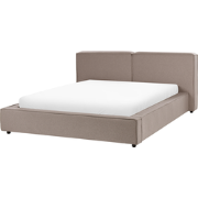 Beliani LINARDS - Tweepersoonsbed-Bruin-Polyester