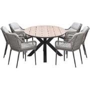 Garden Impressions Pemba tuinset 7-delig - Tulli tuintafel 220x115xH75...