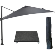 Garden Impressions Hawaii zweefparasol 300x300 cm donker grijs/zwart m...