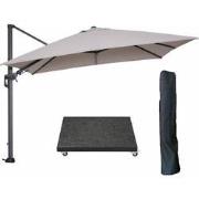 Garden Impressions Hawaii zweefparasol 300x300 cm carbon black / zand ...