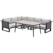 Garden Impressions Gabon - Lagan lounge dining set 5-delig - taupe