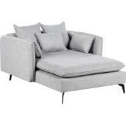 Beliani CHARMES - Chaise longue-Grijs-Polyester