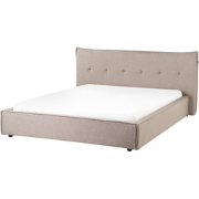 Beliani LESTRE - Tweepersoonsbed-Beige-Linnen