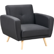 Beliani FLORLI - Fauteuil-Zwart-Polyester