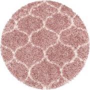 Tapijtenloods Opera Soft Shaggy Rond Hoogpolig Vloerkleed Roze- 160 CM...