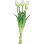 Bosje Tulpen Tulp Duchesse 47 cm creme kunstbloem