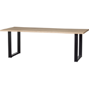 WOOOD Tablo Boomstam Tafel met U-poot - Eiken - 75x199x90