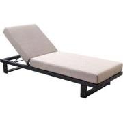 Kazoku lounger alu black/flax beige