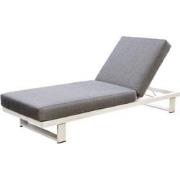 Kazoku lounger alu white/mixed grey